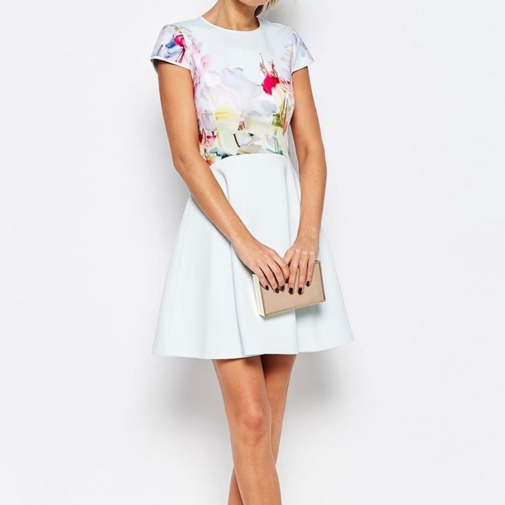 Ted Baker, skater dress - mint/light green